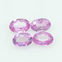 6x4 Natural Pink Sapphire Loose Gemstone oval Cut