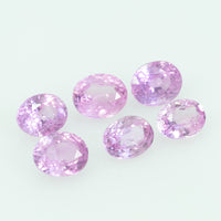 4.5x3.5 Natural Pink Sapphire Loose Gemstone oval Cut