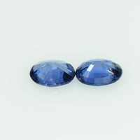 0.74 Cts Natural Blue Sapphire Loose Pair Gemstone Oval Cut