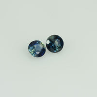 3.5-3.6 mm Natural Blue Sapphire Loose Pair Gemstone Round Cut