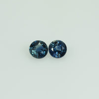 3.5-3.6 mm Natural Blue Sapphire Loose Pair Gemstone Round Cut