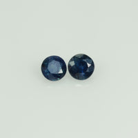 3.5-3.6 mm Natural Blue Sapphire Loose Pair Gemstone Round Cut
