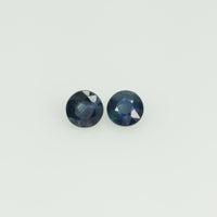3.4 mm Natural Blue Sapphire Loose Gemstone Round Cut