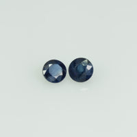 3.4 mm Natural Blue Sapphire Loose Gemstone Round Cut
