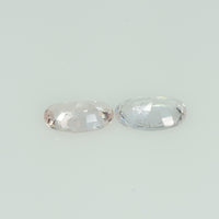 1.00 Cts Natural White Sapphire Loose Pair Gemstone Oval Cut