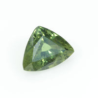 3.02 Cts Natural Green Sapphire Loose Gemstone Trillion Cut