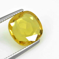 4.91 Cts Natural Yellow Sapphire Loose Gemstone Cushion Cut