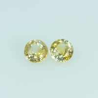 3.7 mm Natural Yellow Sapphire Loose Gemstone Round Cut - Thai Gems Export Ltd.