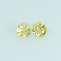 3.7 mm Natural Yellow Sapphire Loose Gemstone Round Cut - Thai Gems Export Ltd.