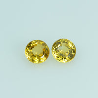 3.8 mm Natural Yellow Sapphire Loose Gemstone Round Cut - Thai Gems Export Ltd.