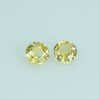 3.7 mm Natural Yellow Sapphire Loose Gemstone Round Cut