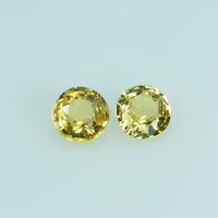 3.9 mm Natural Yellow Sapphire Loose Gemstone Round Cut