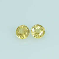 3.5 mm Natural Yellow Sapphire Loose Gemstone Round Cut - Thai Gems Export Ltd.