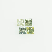 1.8-2.5 MM Natural Princess Cut Green Sapphire Loose Gemstone