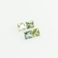 1.8-2.5 MM Natural Princess Cut Green Sapphire Loose Gemstone