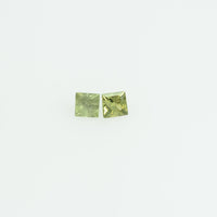 1.9-2.4 MM Natural Princess Cut Green Sapphire Loose Gemstone