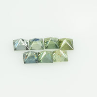 2.5-3.0 MM Natural Princess Cut Green Sapphire Loose Gemstone - Thai Gems Export Ltd.