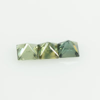 2.5-3.0 MM Natural Princess Cut Green Sapphire Loose Gemstone - Thai Gems Export Ltd.