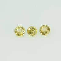 3.0 mm Natural Yellow Sapphire Loose Gemstone Round Cut - Thai Gems Export Ltd.