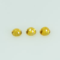 3.0 mm Natural Orange Yellow Sapphire Loose Gemstone Round Cut