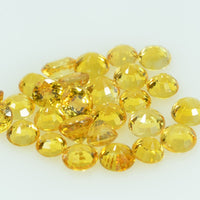 3.0 mm Natural Orange Yellow Sapphire Loose Gemstone Round Cut
