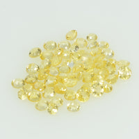 1.4-1.7 mm lot Natural Yellow Sapphire Loose Gemstone Round Cut