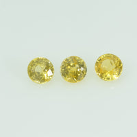 3.5 mm Natural Yellow Sapphire Loose Gemstone Round Cut