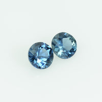 4.0 mm Natural Teal Blue Green Sapphire Loose Gemstone Round Cut