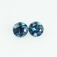 4.0 mm Natural Teal Blue Green Sapphire Loose Gemstone Round Cut