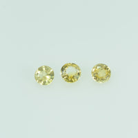 2.5 mm Natural Yellow Sapphire Loose Gemstone Round Cut