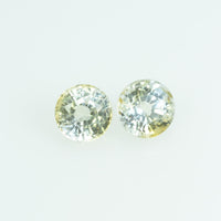 3.8 mm Natural Yellow Sapphire Loose Gemstone Round Cut