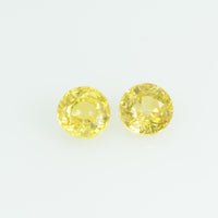 3.4 mm Natural Yellow Sapphire Loose Gemstone Round Cut