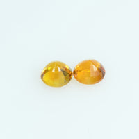 3.2 mm Natural Orange Sapphire Loose Gemstone Round Cut