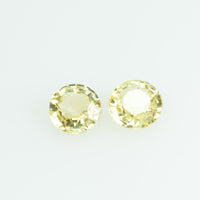 3.7 mm Natural Yellow Sapphire Loose Gemstone Round Cut