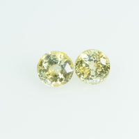 3.8 mm Natural Yellow Sapphire Loose Gemstone Round Cut
