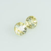 3.8 mm Natural Yellow Sapphire Loose Gemstone Round Cut