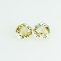3.8 mm Natural Yellow Sapphire Loose Gemstone Round Cut