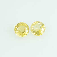 3.7 mm Natural Yellow Sapphire Loose Gemstone Round Cut