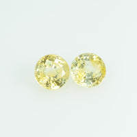3.7 mm Natural Yellow Sapphire Loose Gemstone Round Cut