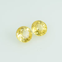 3.8 mm Natural Yellow Sapphire Loose Gemstone Round Cut