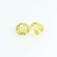 3.4 mm Natural Yellow Sapphire Loose Gemstone Round Cut