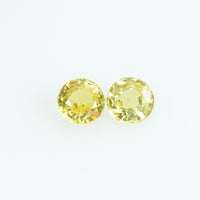 3.4 mm Natural Yellow Sapphire Loose Gemstone Round Cut
