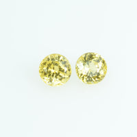 3.4 mm Natural Yellow Sapphire Loose Gemstone Round Cut