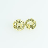 3.4 mm Natural Yellow Sapphire Loose Gemstone Round Cut