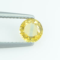 0.83 Cts Natural Bi-color Yellow Sapphire Loose Gemstone Round Cut