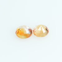 4.0 mm Natural Orange Sapphire Loose Gemstone Round Cut