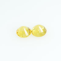Natural Yellow Sapphire Loose Gemstone Pair Round Cut