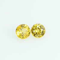 Natural Yellow Sapphire Loose Gemstone Pair Round Cut