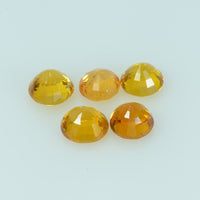 4.0 mm Lot Natural Yellow Sapphire Loose Gemstone Round Cut