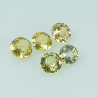 4.0 mm Lot Natural Yellow Sapphire Loose Gemstone Round Cut